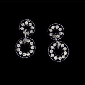 Vintage Earrings with White CZ’s